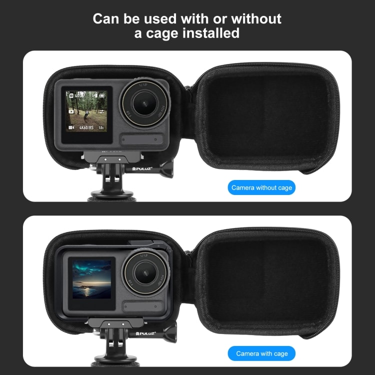 Puluz skyddsfodral till DJI Osmo Action 4 / 3 - stötåligt och vattentätt skydd