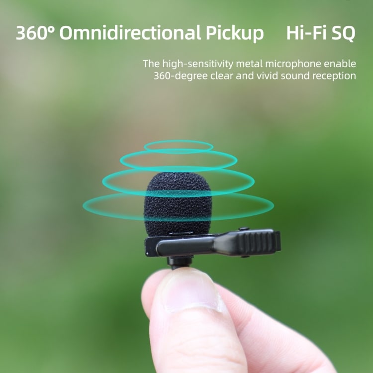 Mikrofon med USB-C-kontakt till Insta360 Ace - omnidirektionell pickup