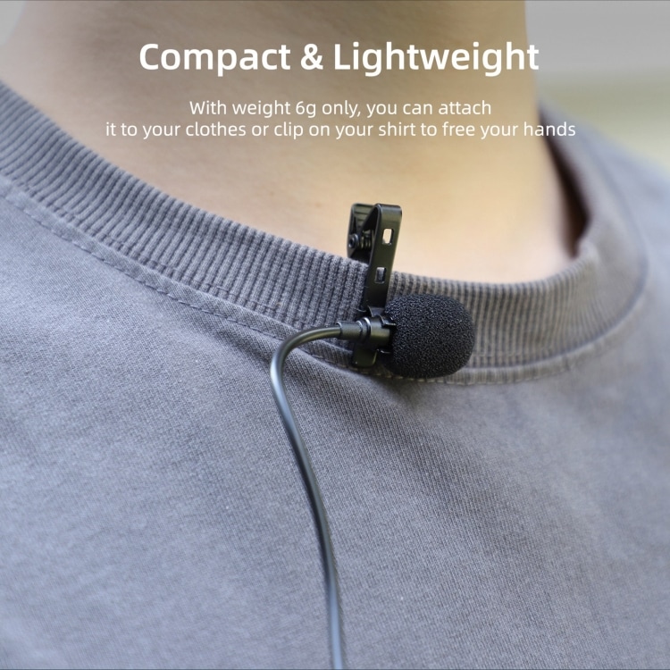 Mikrofon med USB-C-kontakt till Insta360 Ace - omnidirektionell pickup