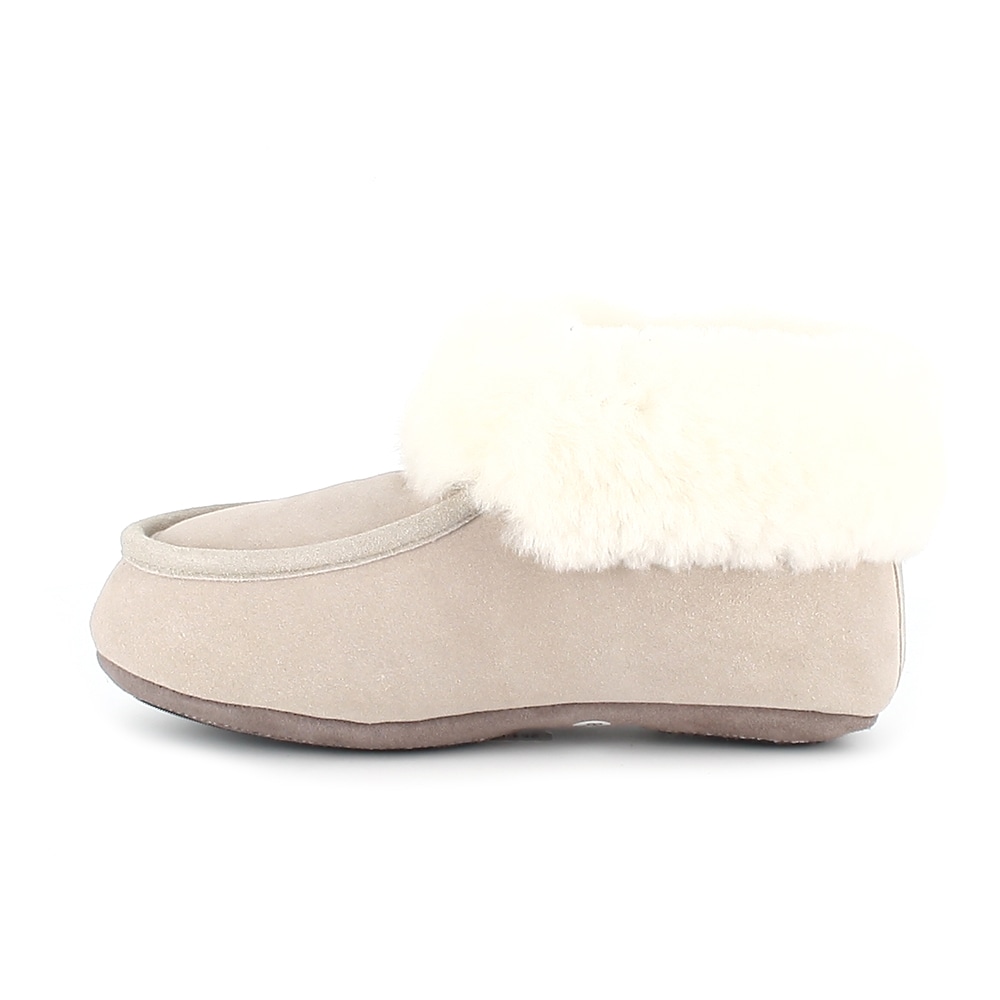 Axelda London 41 - Fårskinnstoffla Sand/Vit
