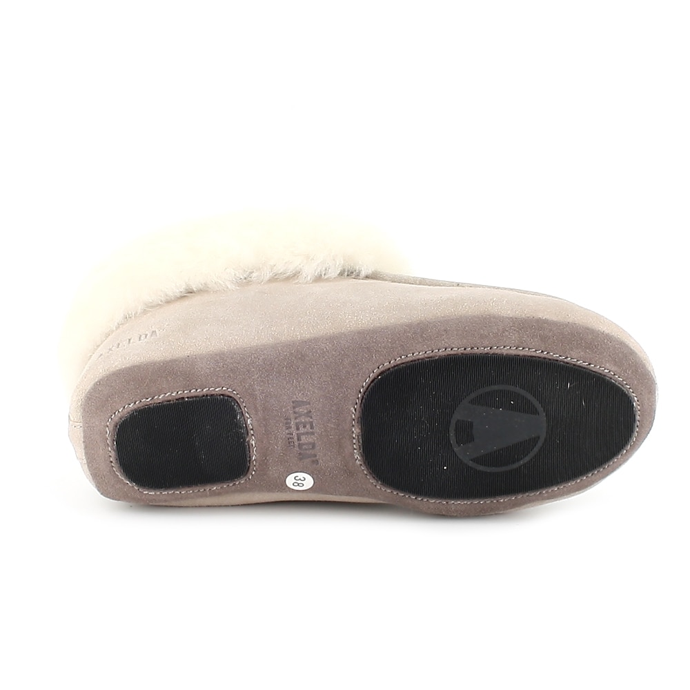 Axelda London 41 - Fårskinnstoffla Sand/Vit