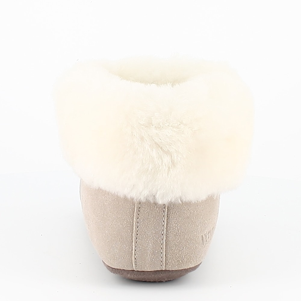 Axelda London 41 - Fårskinnstoffla Sand/Vit