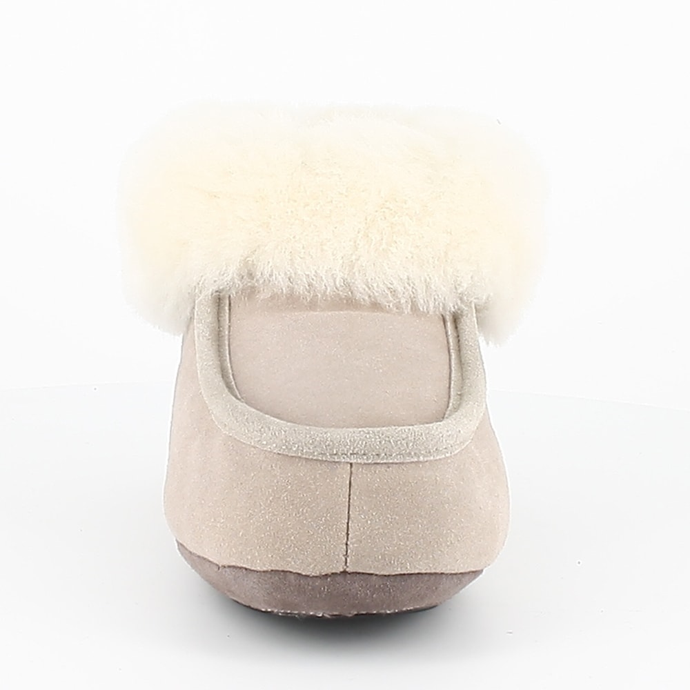 Axelda London 41 - Fårskinnstoffla Sand/Vit