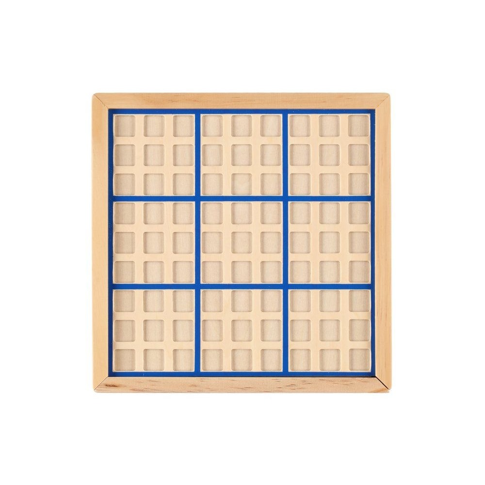Sudoku i trä med 90 nummerbrickor och spelbok