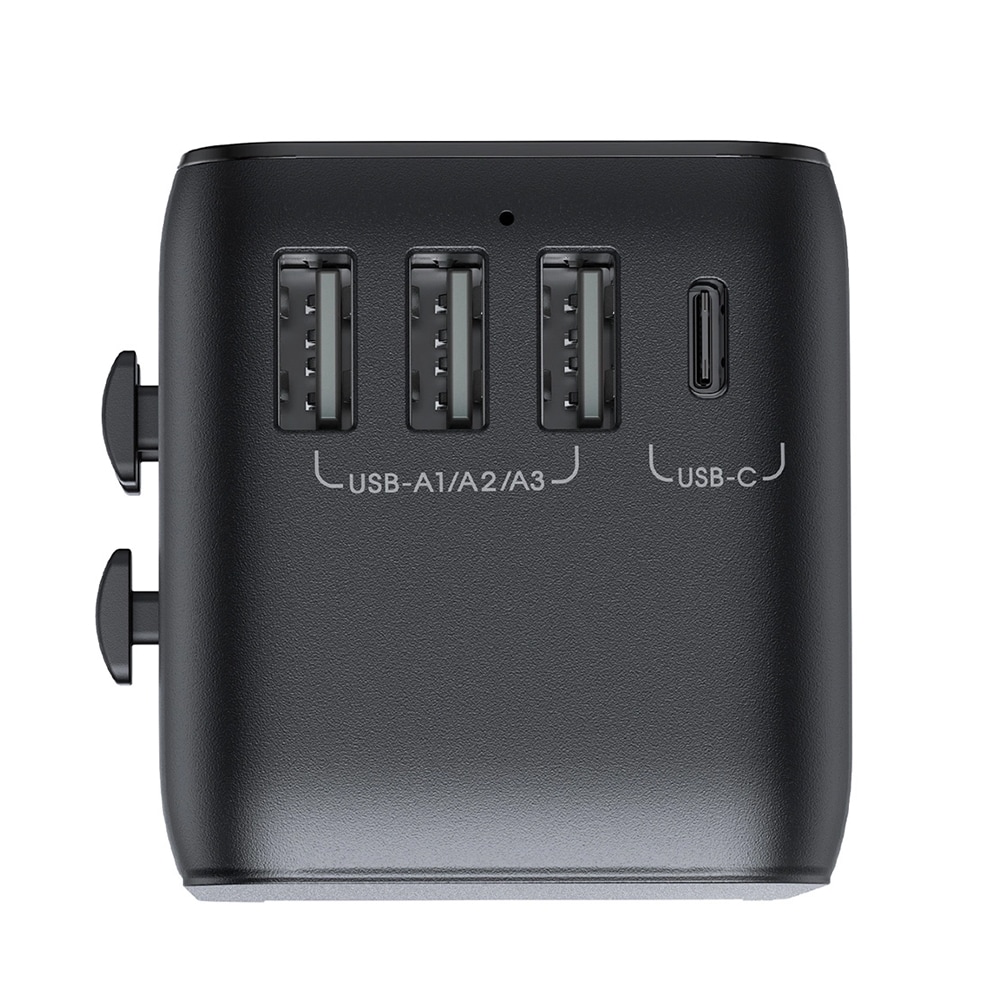 Joyroom Reseadapter 17W med EU / US / UK / JP / AU / CN - Svart