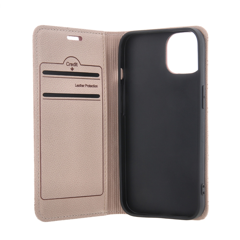 Stilfuldt flip-etui med stativ til Xiaomi - Redmi A3 4G (Global) - Beige