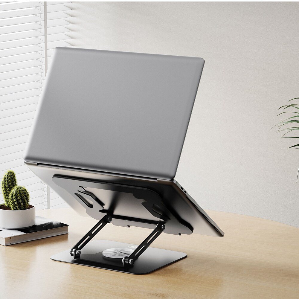 XO justerbart laptopställ upp till 17,3" med vridbar bas - Svart