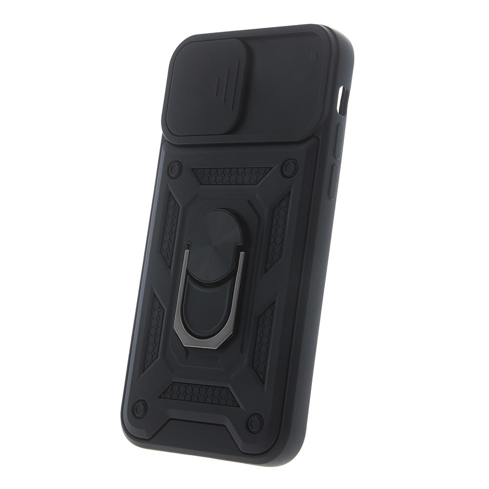 Defender bagcover med mobilring til Xiaomi - Redmi A3 4G (Global) - Sort