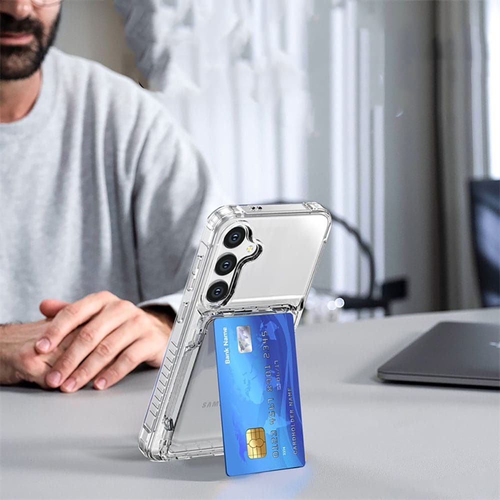 Bagcover med kortplads og stander til Samsung S23 Plus