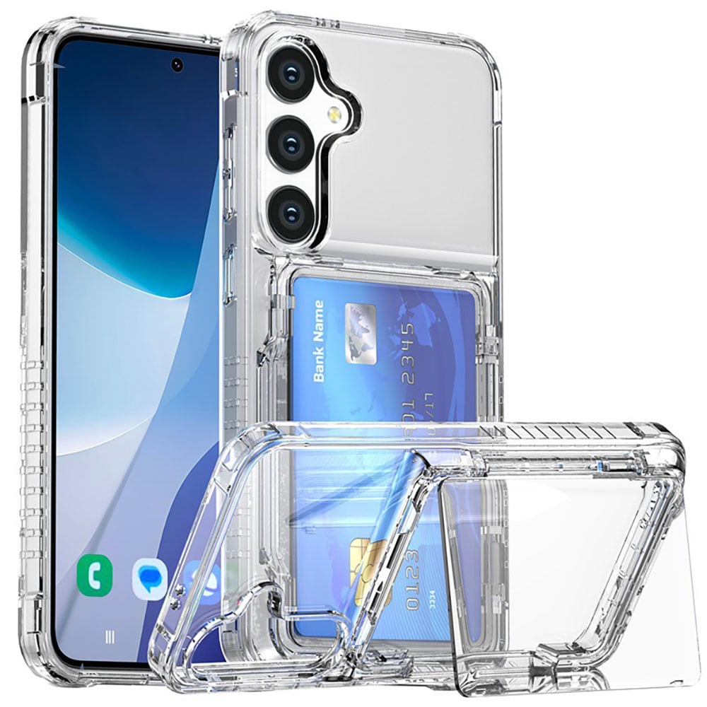 Bagcover med kortplads og stander til Samsung S24 Plus