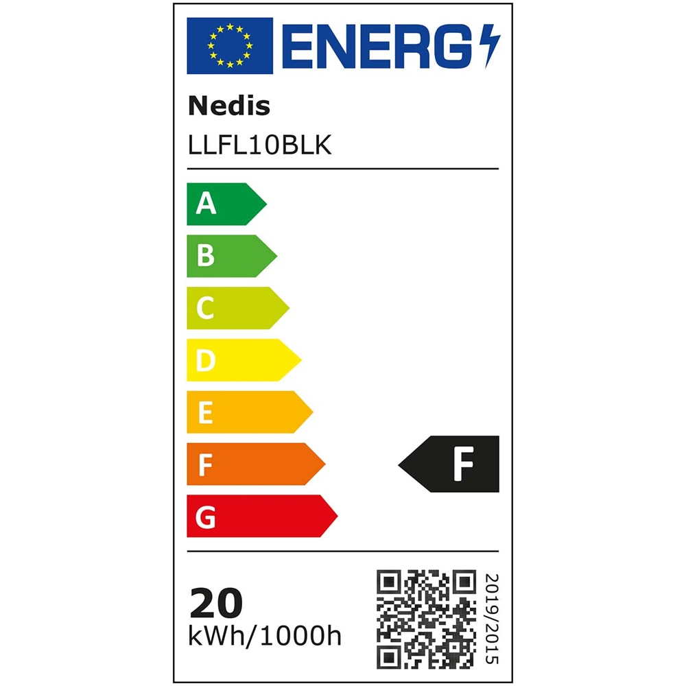 Nedis LED-strålkastare 4000K, 1620 lumen, IP65, energieffektiv 20W