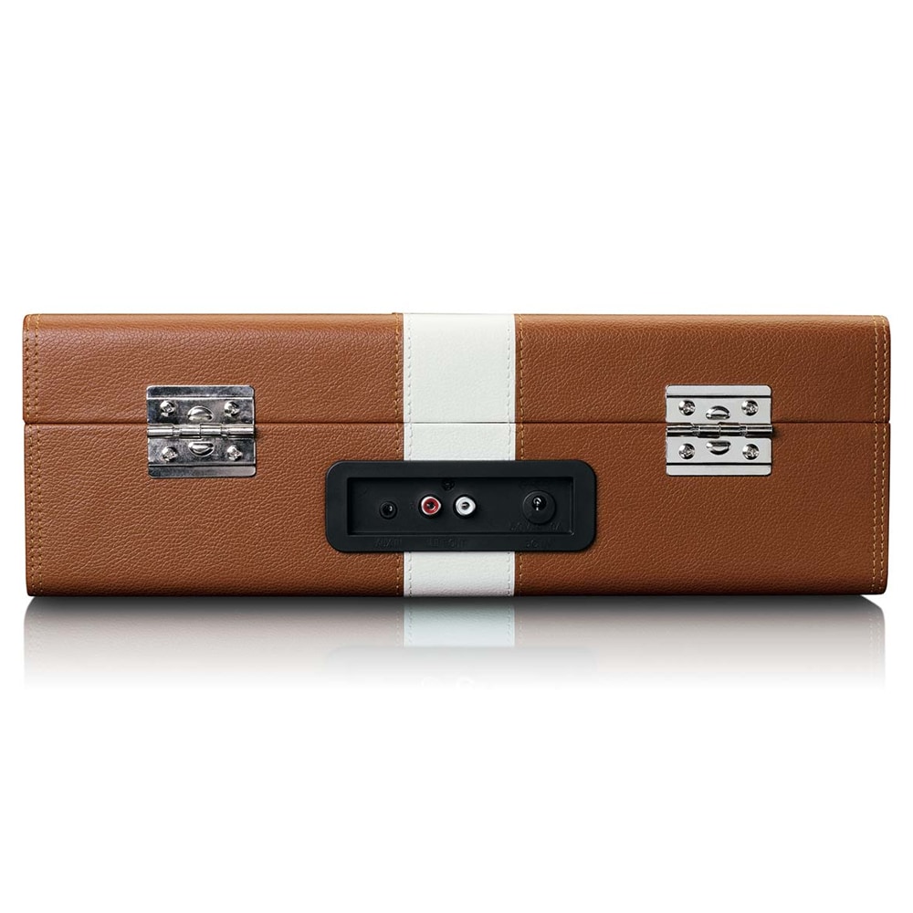 Lenco TT-120 portabel skivspelare i retro resväska med Bluetooth och inbyggt batteri