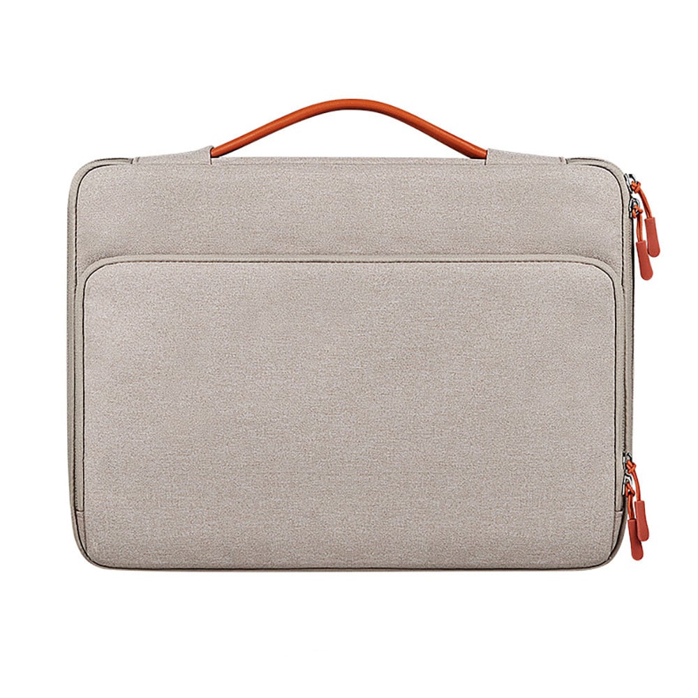 Vattentålig laptopväska i polyester, upp till 15,4" – beige