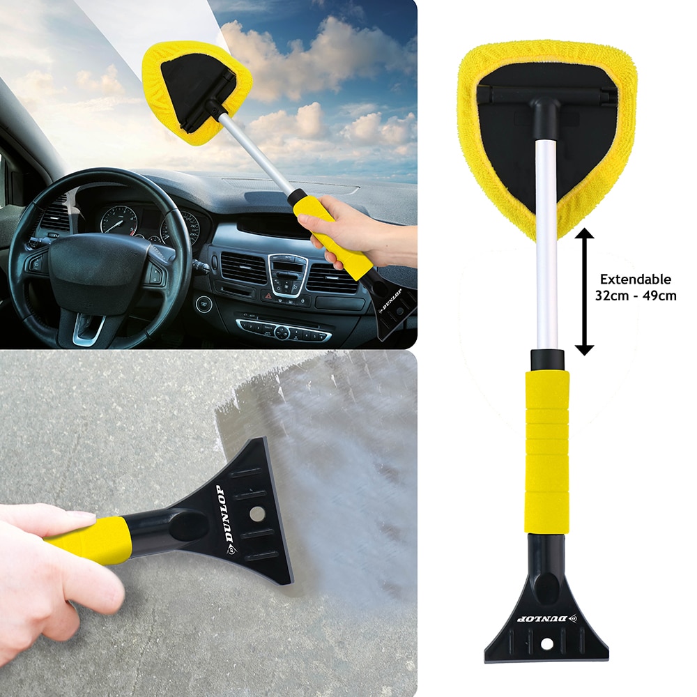 Dunlop isskrapa och fönstertorkare med teleskophandtag