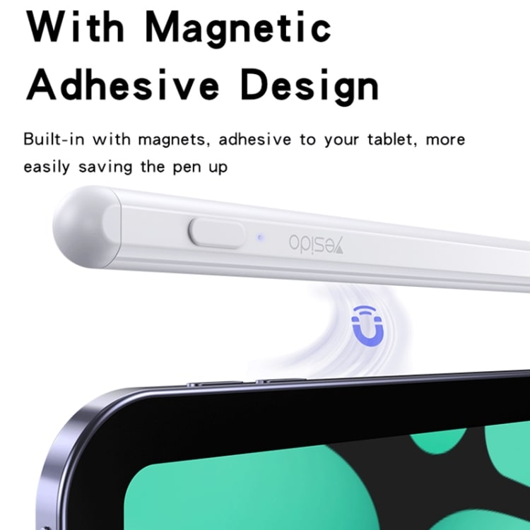 Magetisk Universal Styluspenna med lång batteritid - Vit