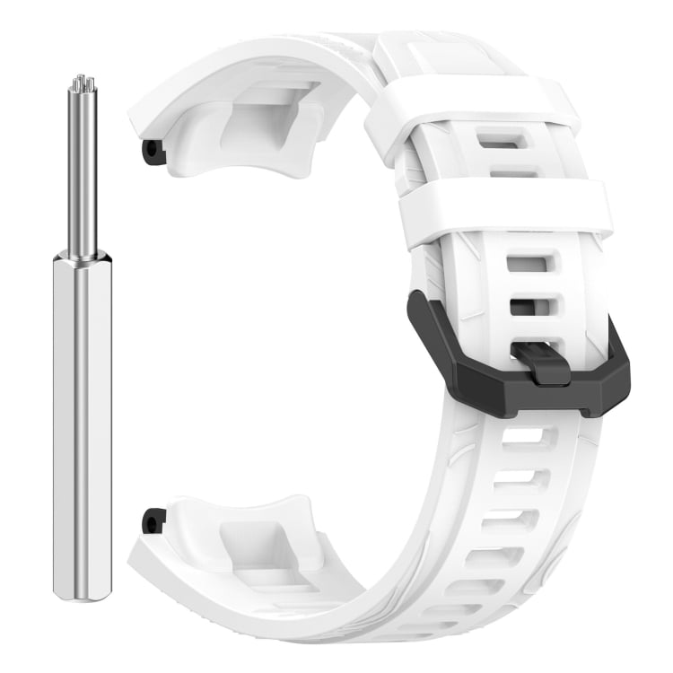 Silikonarmband till Amazfit T-Rex 3 med snabbfäste - Vit