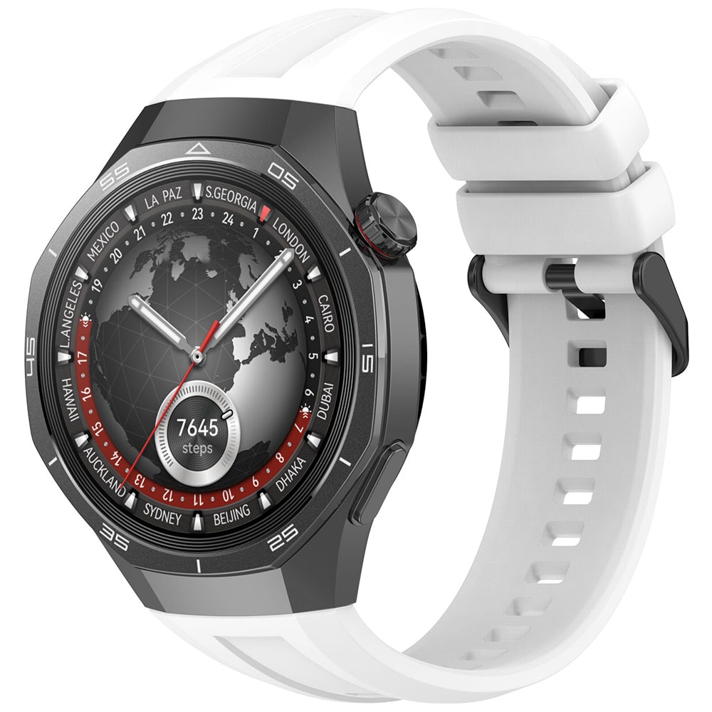 Silikonarmbånd til Huawei GT 5 Pro – Hvitt / Silikonarmbånd til klokke / Hvitt armbånd til smartklokke