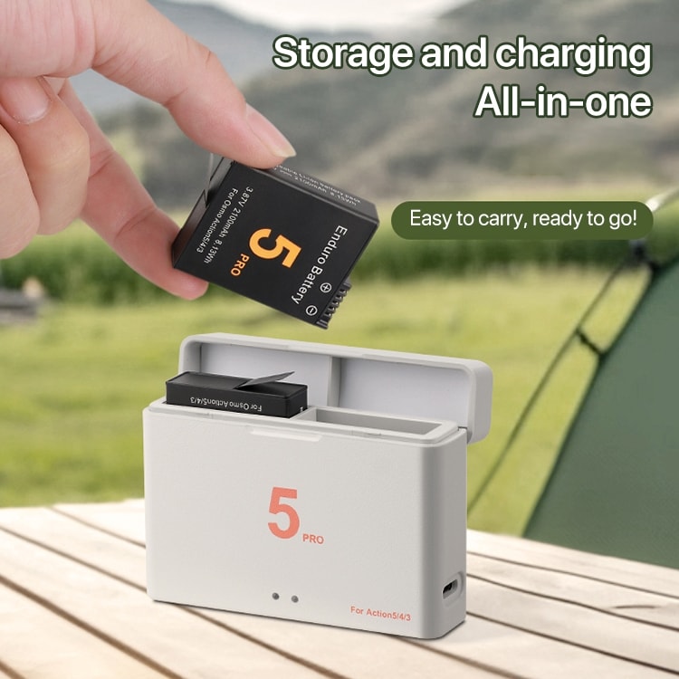 Laddstation för batteri till DJI Osmo Action 5 Pro / 4 / 3