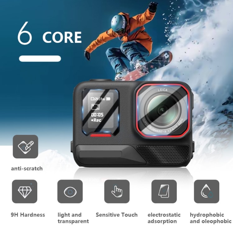 Härdat skärm- och kameraskydd till Insta360 Ace Pro 2