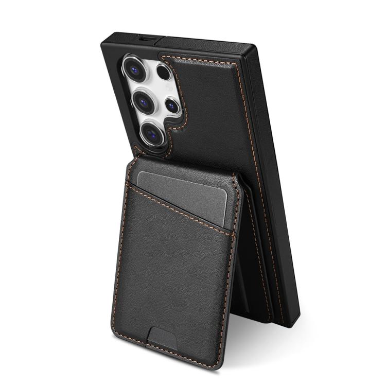 Kortholder og stativ med magnet til Samsung Galaxy S25 Ultra - Sort