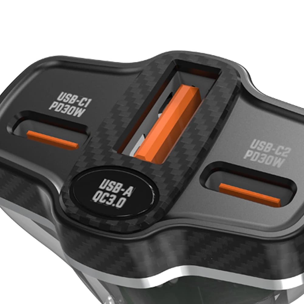Dudao 78W autolaturi USB-C PD:llä ja 2xUSB-A QC:llä varustettuna
