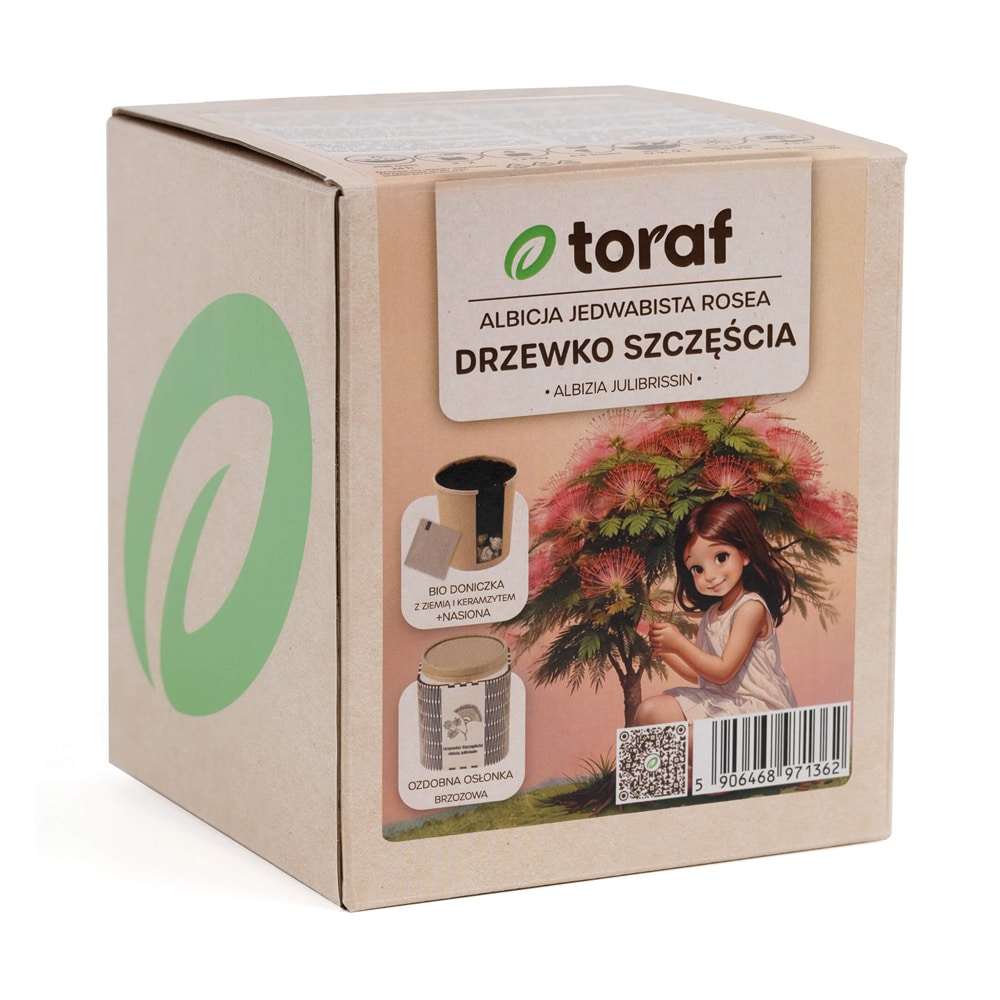 Set med frö till silkesträd och odlingskruka – Det vackra "lyckoträdet"