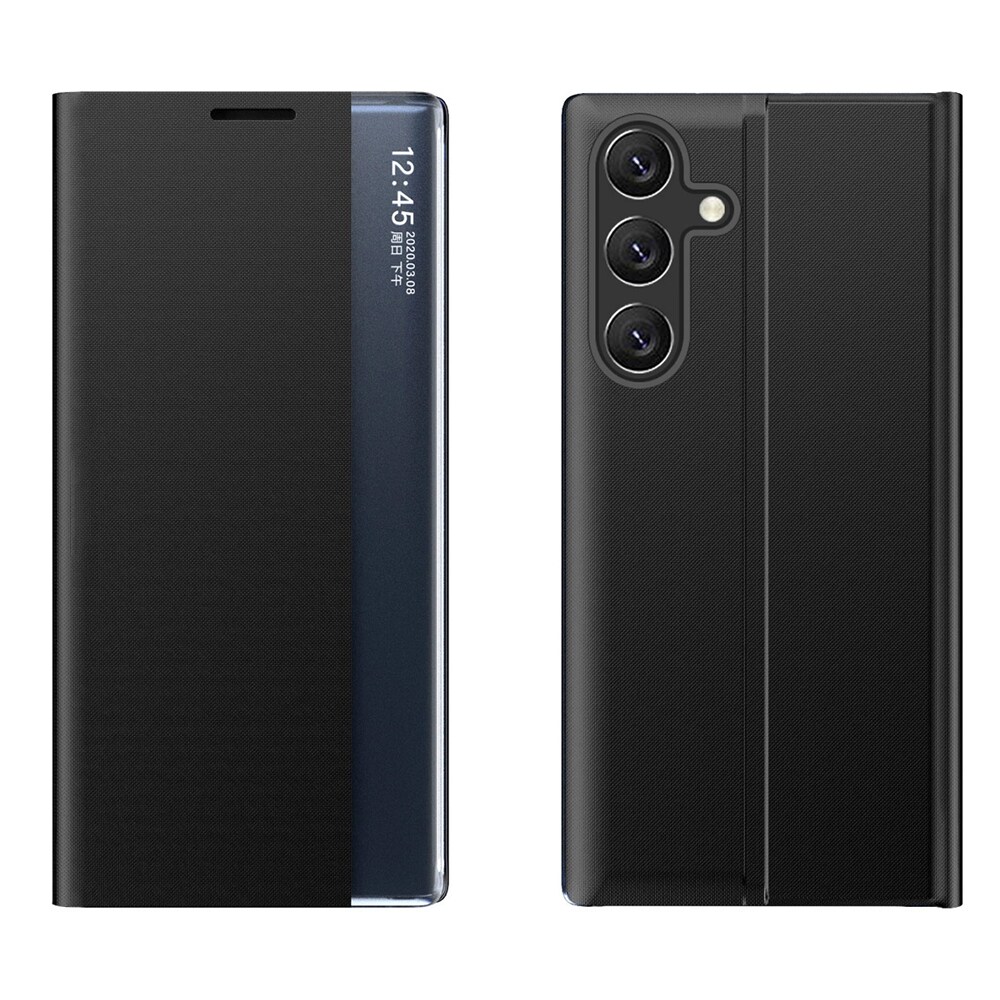 Flip-etui med Sleep-funktion til Samsung Galaxy S25 - Sort