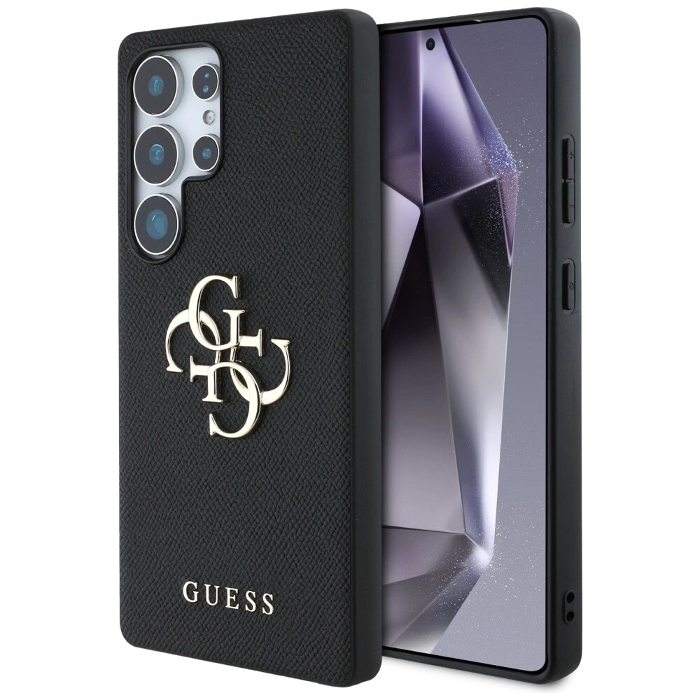 Guess Etui til Samsung Galaxy S25 Ultra med 4G-logo og kornet finish - Sort