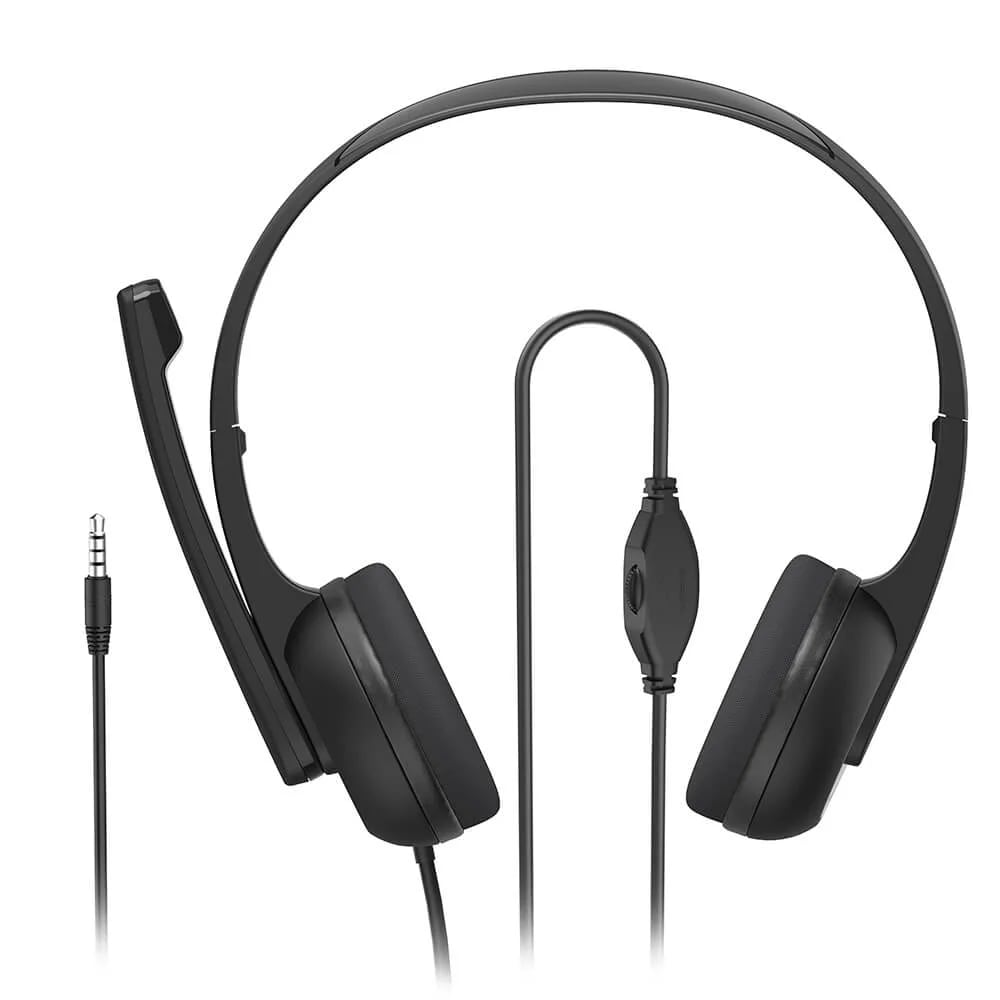 Hama HS-P150 V2 On-Ear Kontorsheadset med 3,5mm-kontakt - Svart