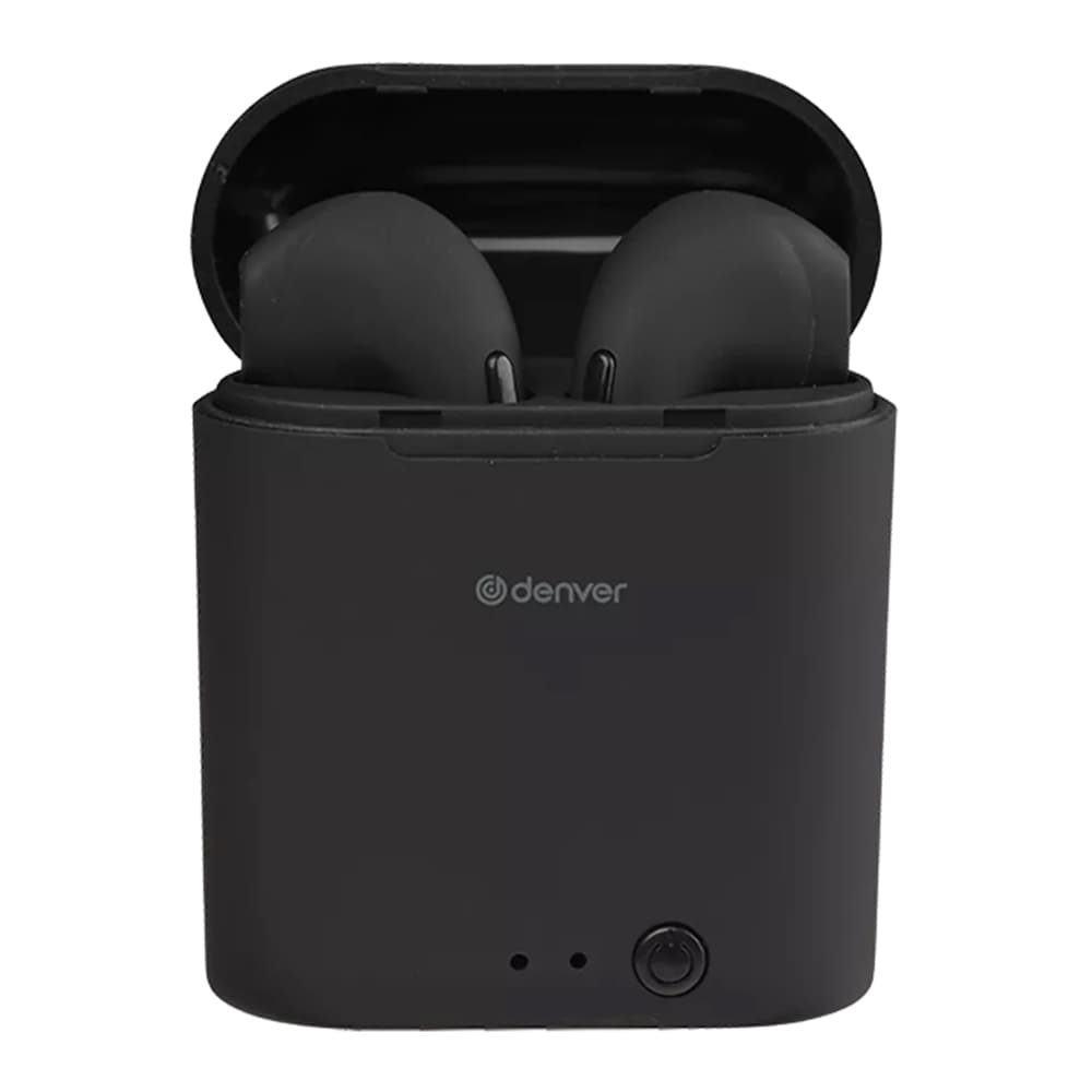 Denver TWE-46B trådlösa in-ear-hörlurar med Bluetooth 5.0 och laddningsfodral - Svart