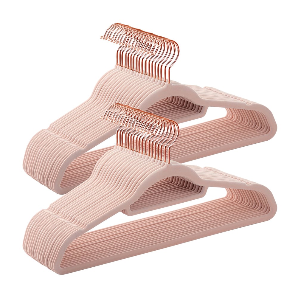 Tunna och halkfria sammetsgalgar - 50 pack - Rosa