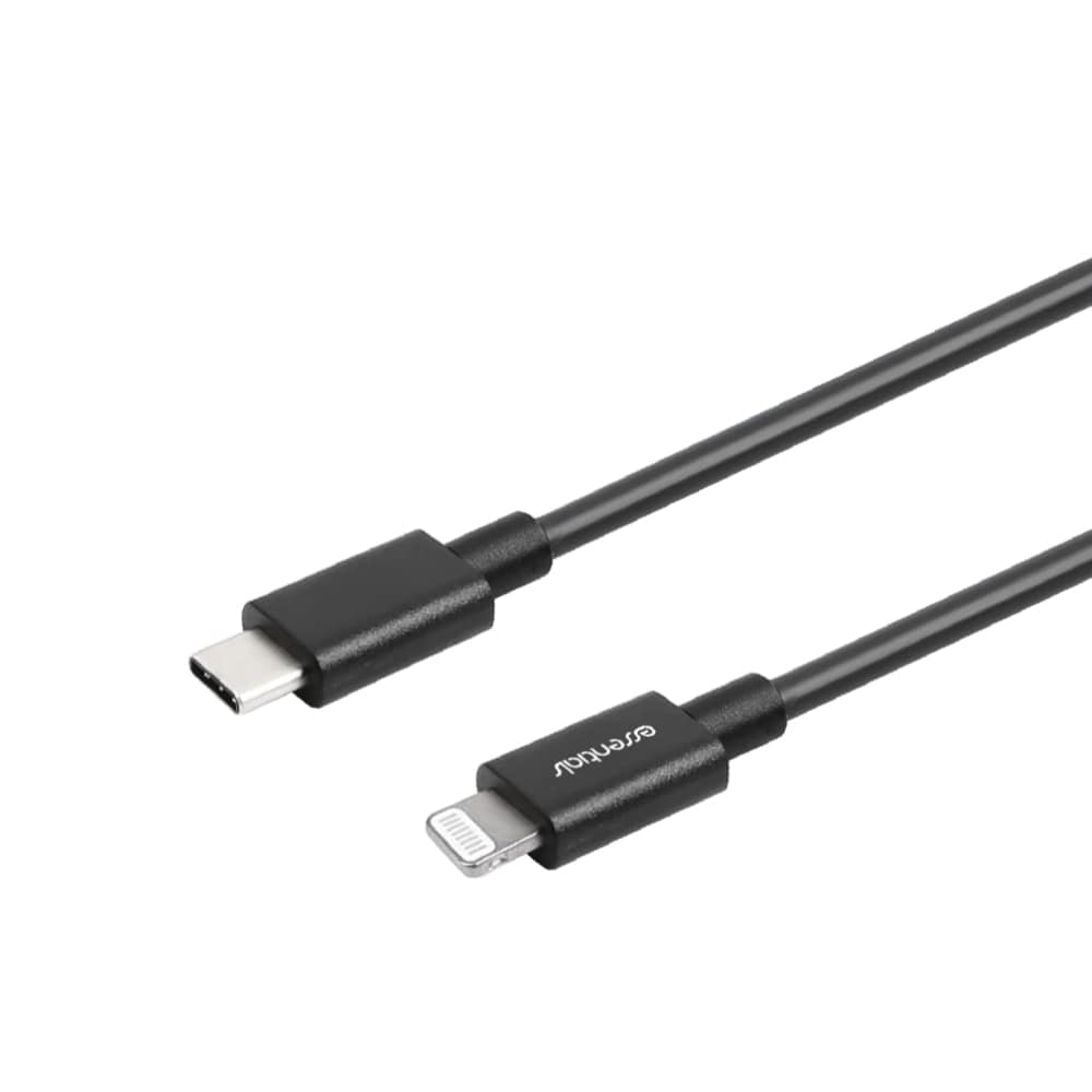 Essentials USB-Kabel USB-C till Lightning MFi 20cm - Svart
