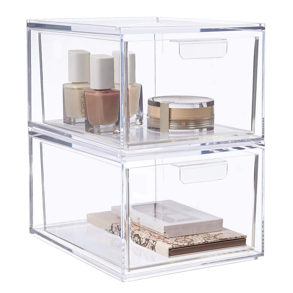 Förvaringslåda i klarplast 14x19x11cm 2-pack