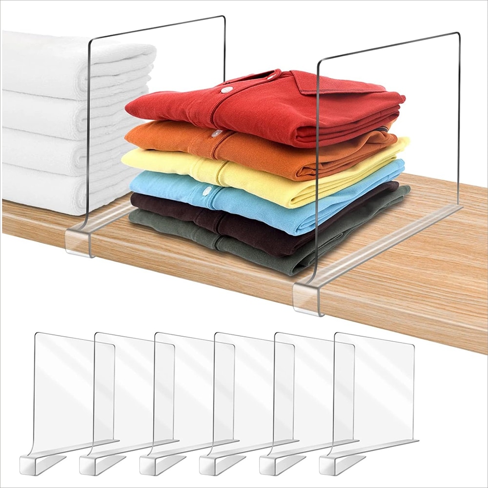 Hyllavdelare i plast 6-pack