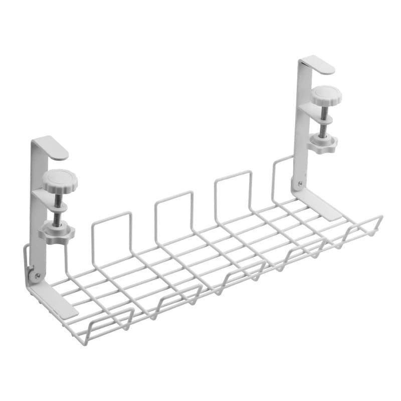 Kabelkanal i stål till skrivbord - Vit