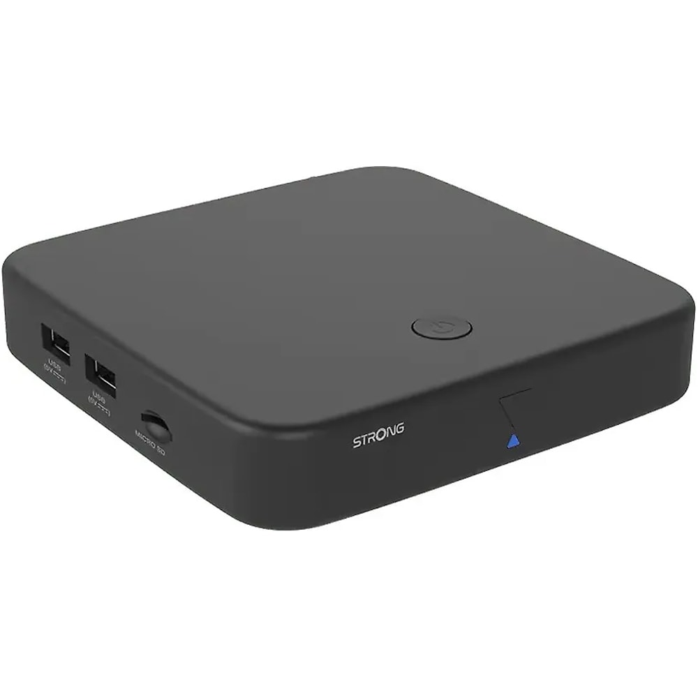 Strong 4K + DVB-T2 Wi-Fi Google TV-mediaspelare med Chromecast och TV-mottagare