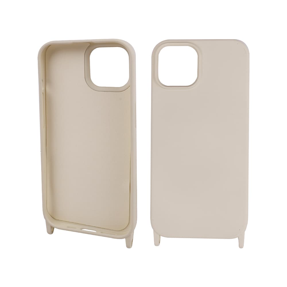 Mobiletui med bærestrop til iPhone 14 - Beige