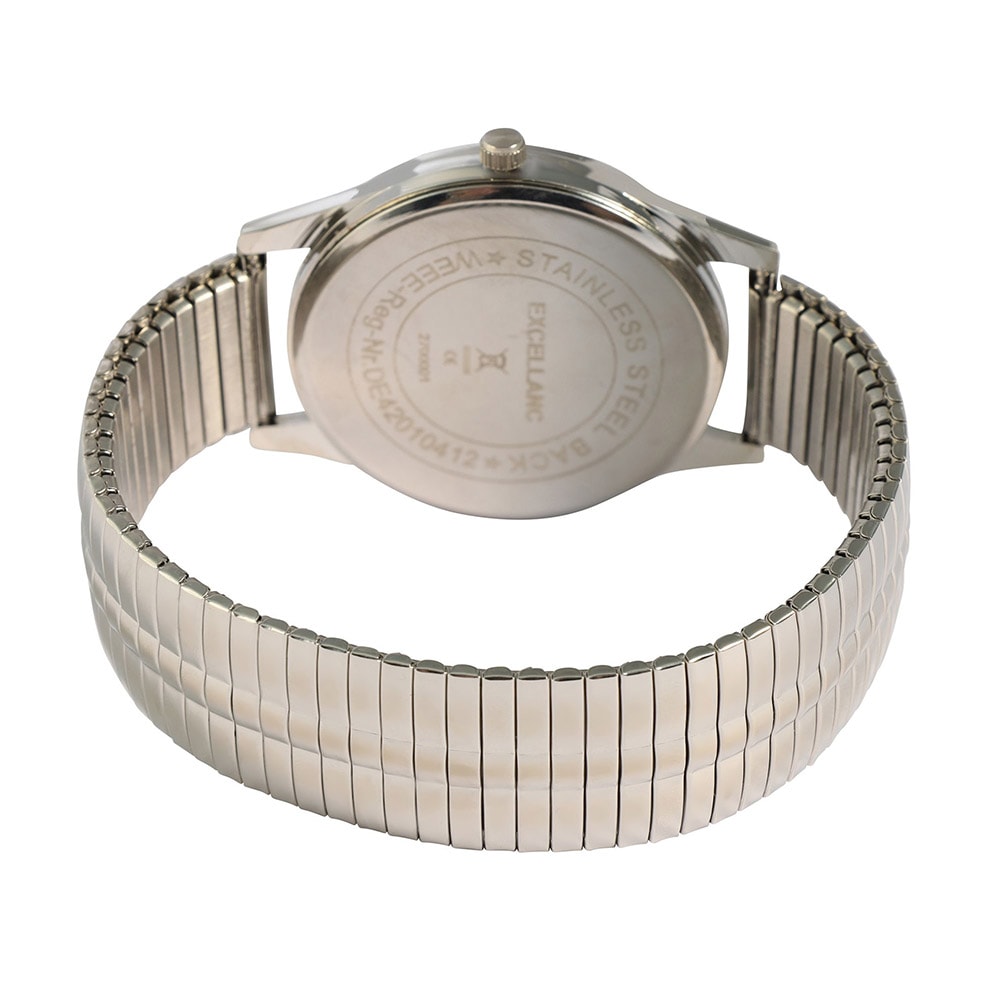 Excellanc Herrklocka med armband i rostfritt stål - Silver/Blått