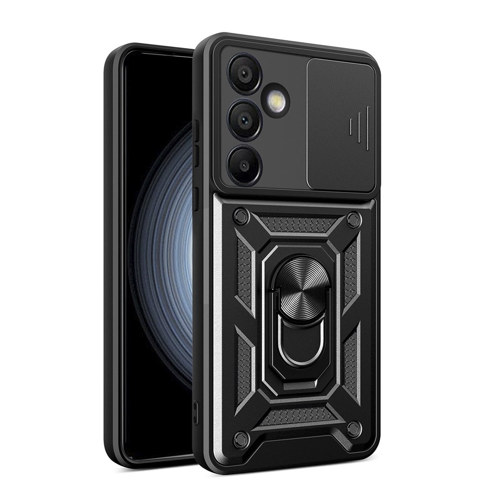 Hybrid Armor Camshield Skal med mobilring och kameraskydd till Samsung Galaxy A26 - Svart
