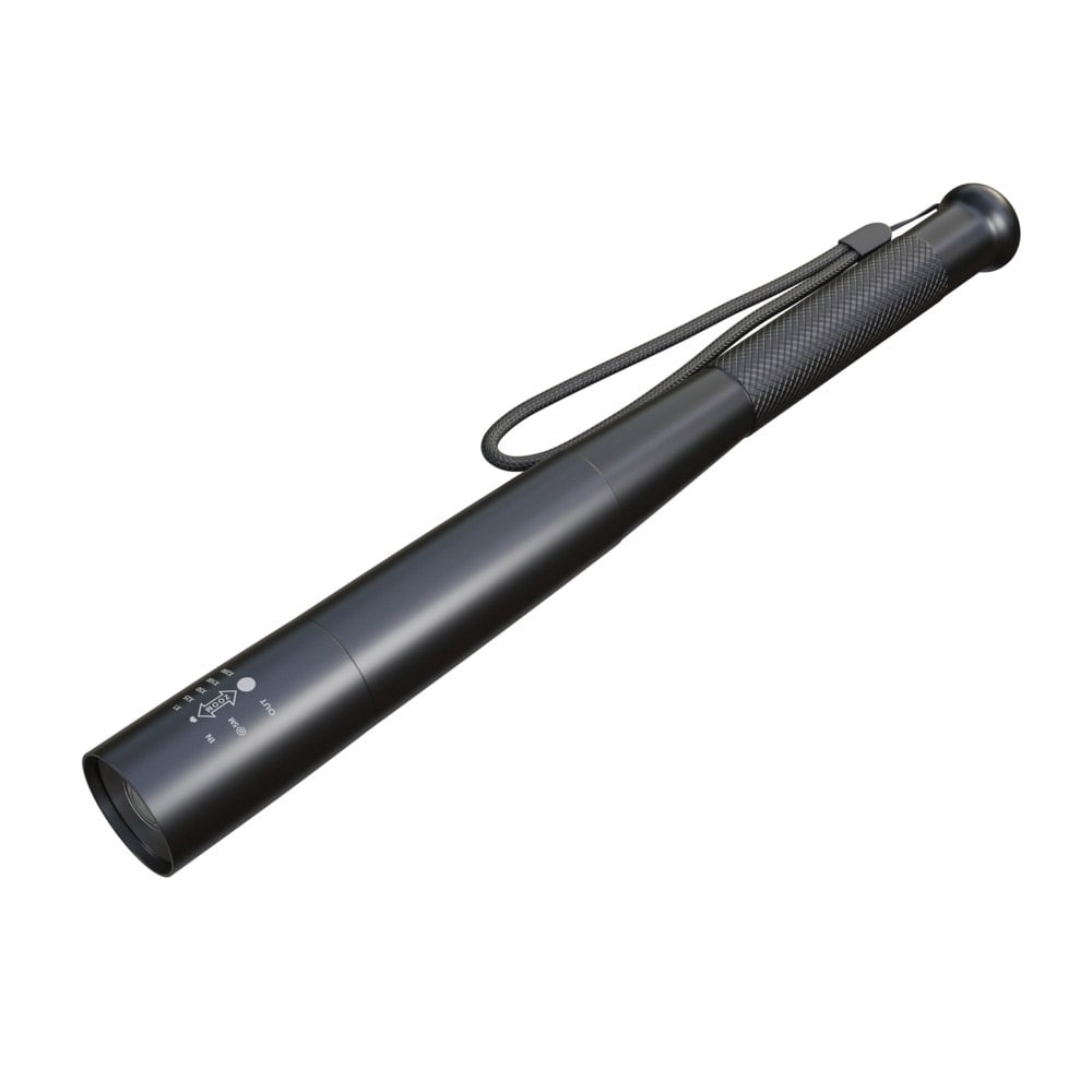 LED-ficklampa i aluminium, 10W, 300 lm, 29 cm, batteridriven