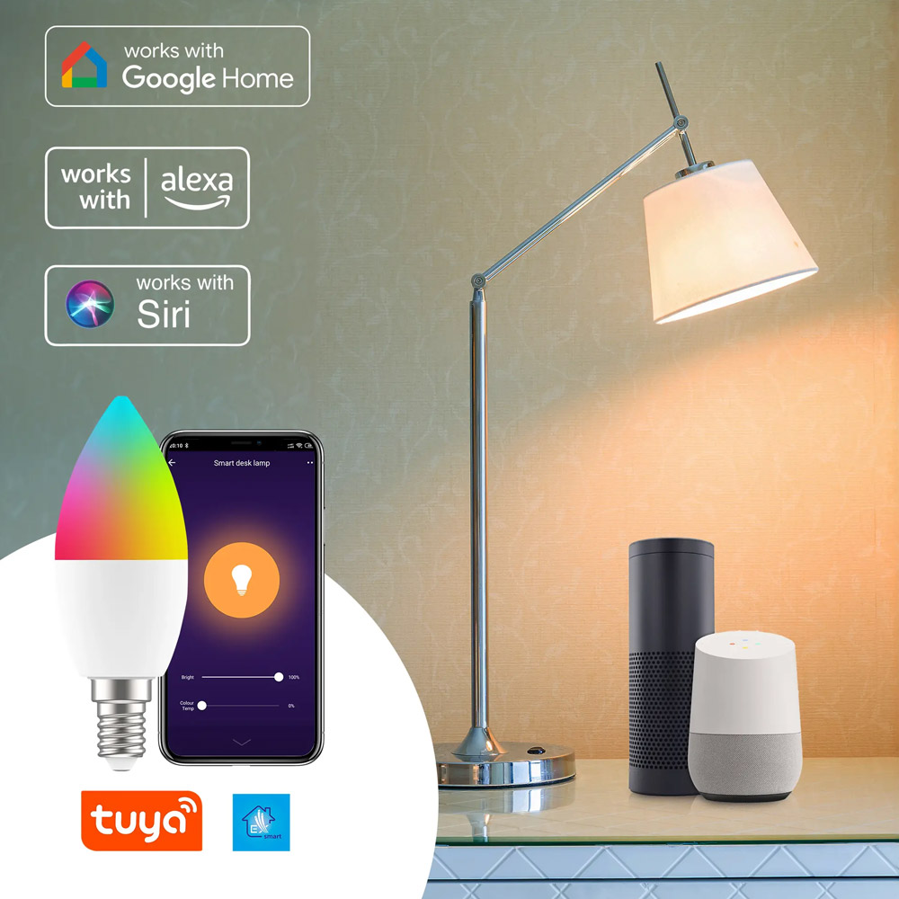 Extralink Smart Life LED-lampa E14 C37 – RGB – WiFi – 2700–6500K – 5W