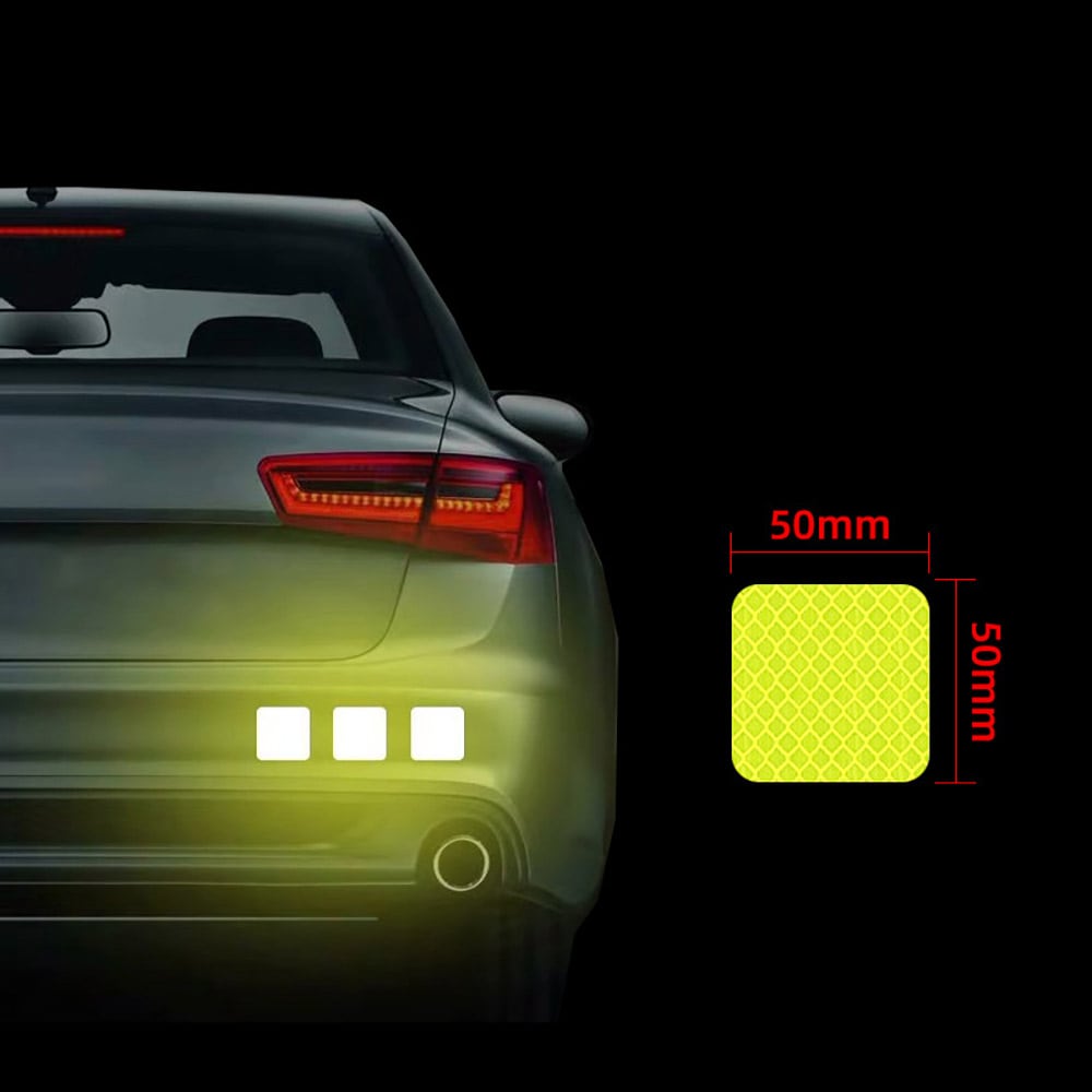 Självhäftande Magnetisk tejp med gul reflex 50x50mm 10-pack