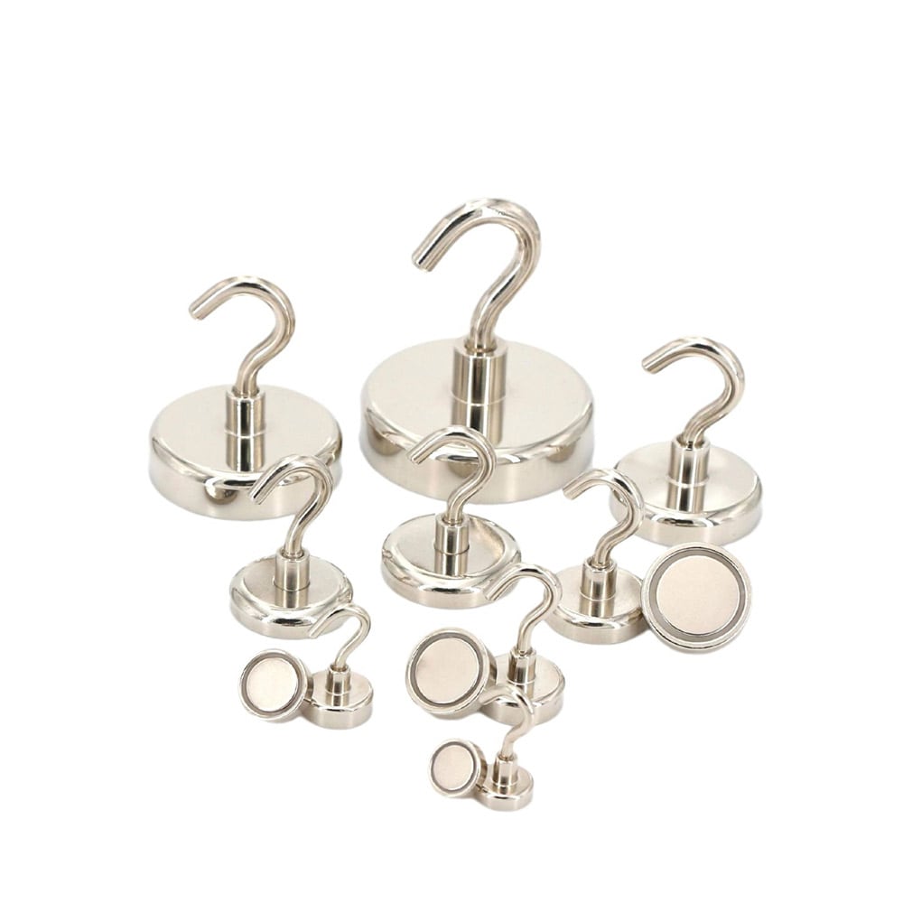 Magnetkrok med neodymmagnet – Ø16 mm, bärkraft 8 kg, 10-pack