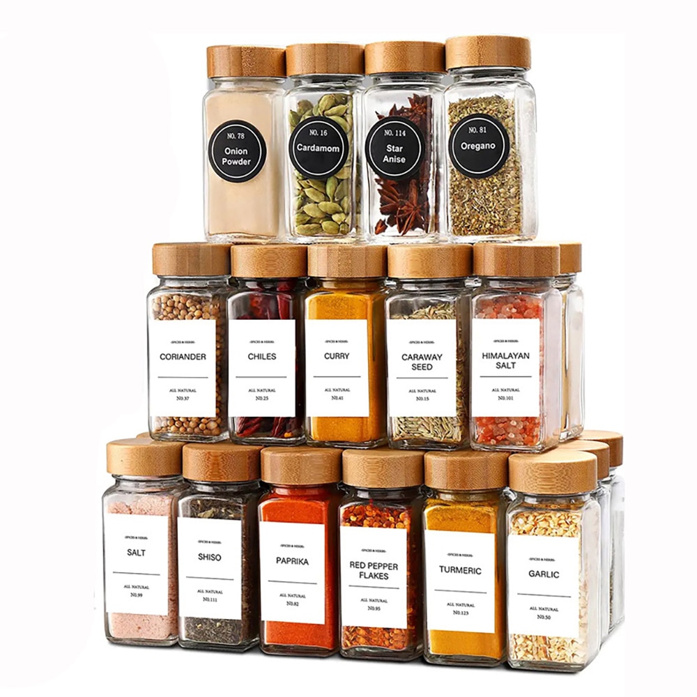 Kryddburkar med trälock 24-pack