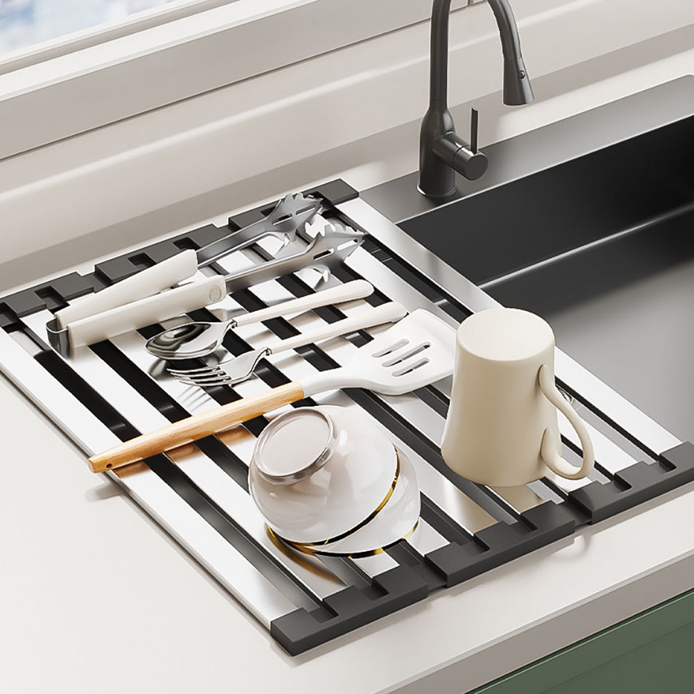 Avrinningsgaller i rostfritt stål för diskho – 41,5 x 32,5 cm