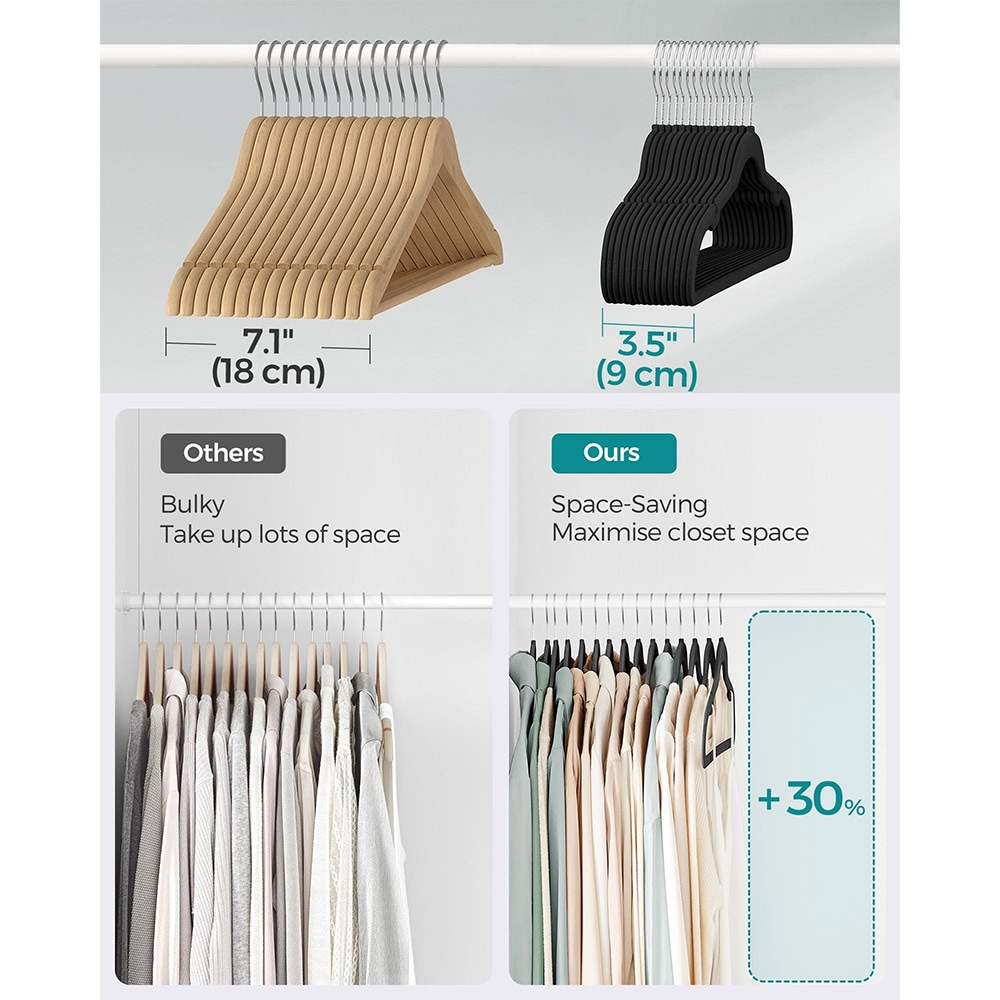 Galgar med sammet 50-pack - Svart