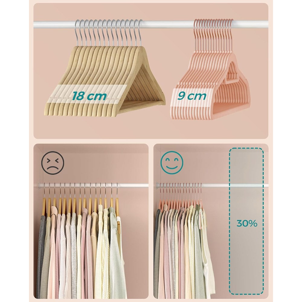 Galgar med sammet 30-pack - Rosegold