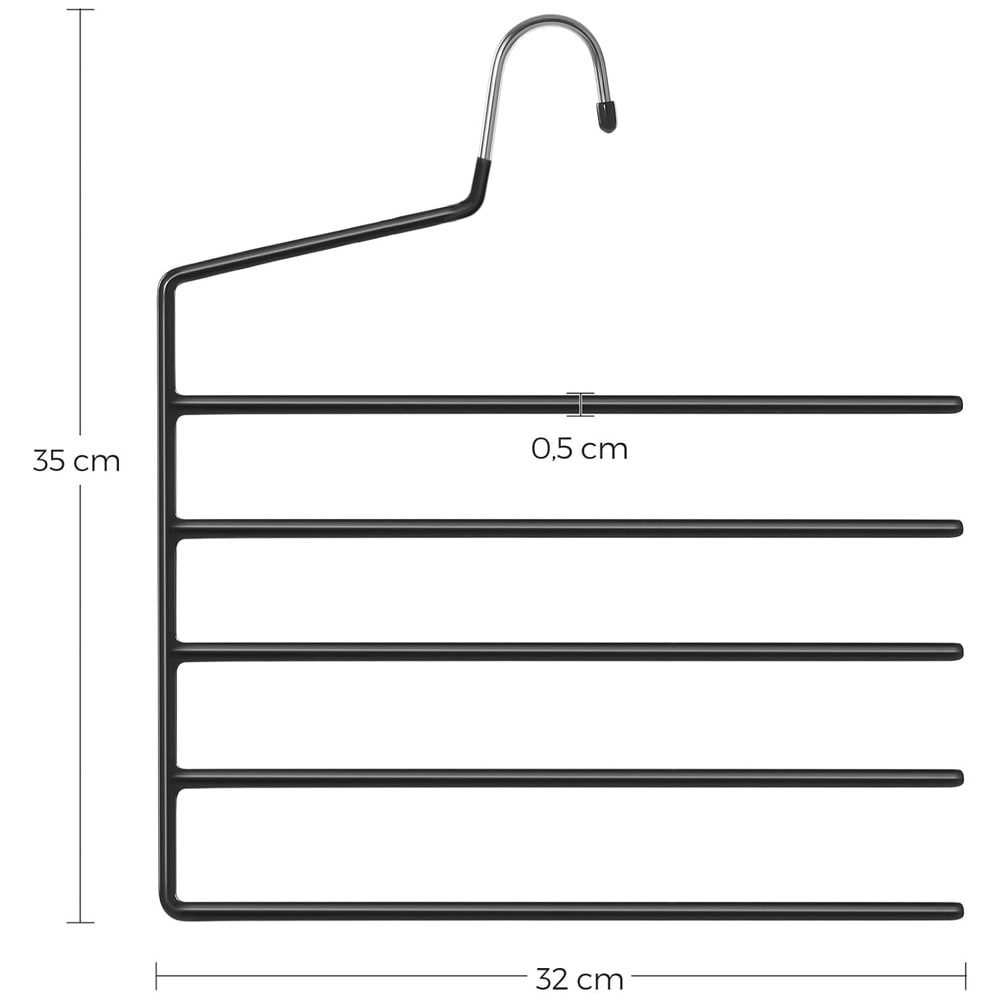 Galgar för byxor 4-pack - Svart