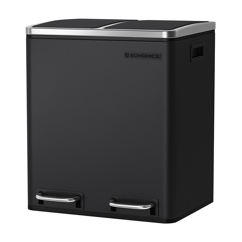 Pedalhink med dubbla behållare och mjukstängande lock – 2 x 15 liter