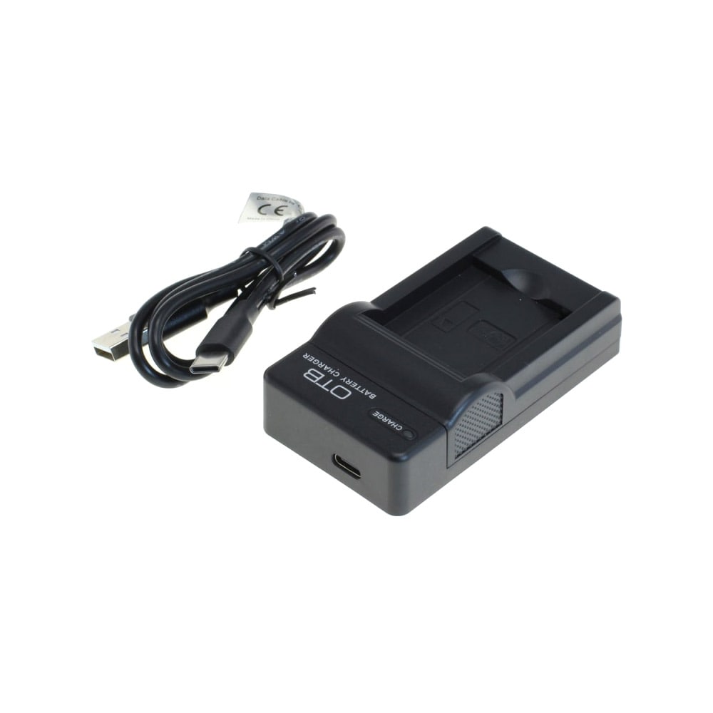 Batteriladdare för Panasonic DMW-BCM13E med USB-C-anslutning